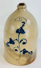 Porter & Fraser West Troy Jug With Blue Floral