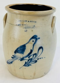Satterlee & Mory Fort Edward Stoneware Crock