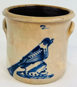 "Albany NY" Stoneware Crock With Lg Bird