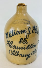 William J Hill Script Merchants Advertising Jug