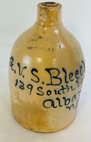 G V S Bleecker Script Merchants Advertising Jug