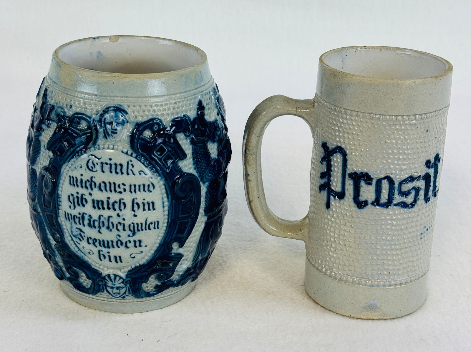 2 Whites Pottery Utica NY Molded Stoneware Mugs (1 of 6)