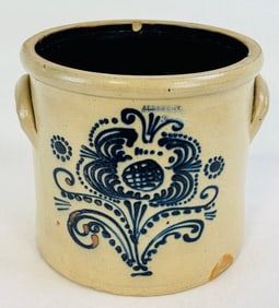 "Albany NY" Stoneware Crock Decorated