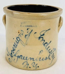 Rare Sovereigns Of Industry Greenbush N.Y. Crock