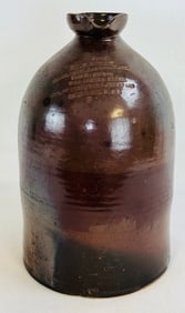 WM H Herrick Greenbush N.Y. Glazed Molasses Jug