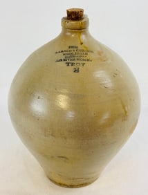 Rare Larned & Corning Druggist Troy Ovoid Jug