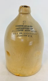 Cushman & Co Albany Merchants Advertising Jug