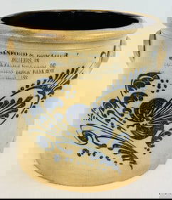 Sanford & Brother Merchants Advertising Crock