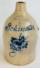 Schindler Merchants Advertising Stoneware Jug