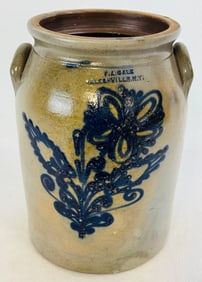 Scarce F. A. Gale Galesville Jar Decorated