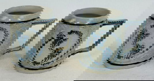 2 Different 1901 Pan American Exposition Mugs