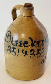 Bleecker & Corcoran Merchants Advertising Jug