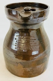 Wm H Herrick Greenbush NY Slip Glazed Pitcher