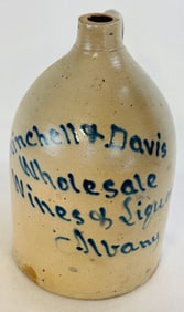 Winchell & Davis Script Merchants Advertg Jug
