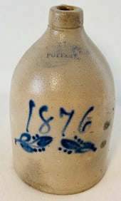 "1876" West Troy Pottery Centennial Jug
