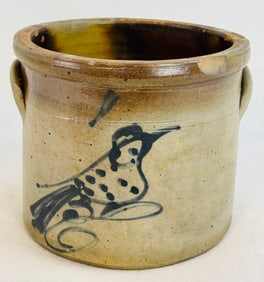 Rare Stephen Pepson Albany Bird Decorated Crock