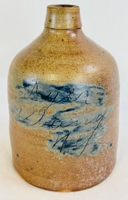 Scarse Incised Dyer Merchants Advertising Jug