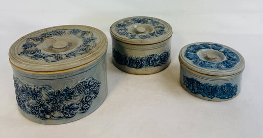 3 Robinson Clay Products Co Covered Crocks