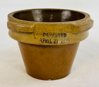 Hubbell & Chesebro Pat 1875 Stoneware Jar