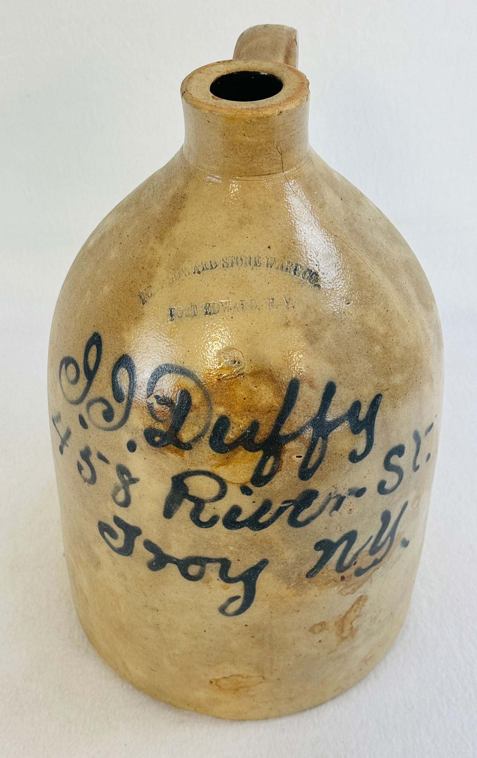 J J Duffy Troy N.Y. Script Merchants Advertg Jug (1 of 11)