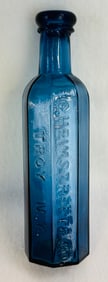 C Heimstreet Troy NY Cobalt Pontil Bottle