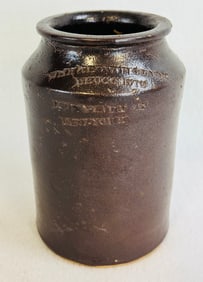 1830-50 Wm & Edwin Clark Stoneware Druggist Jar