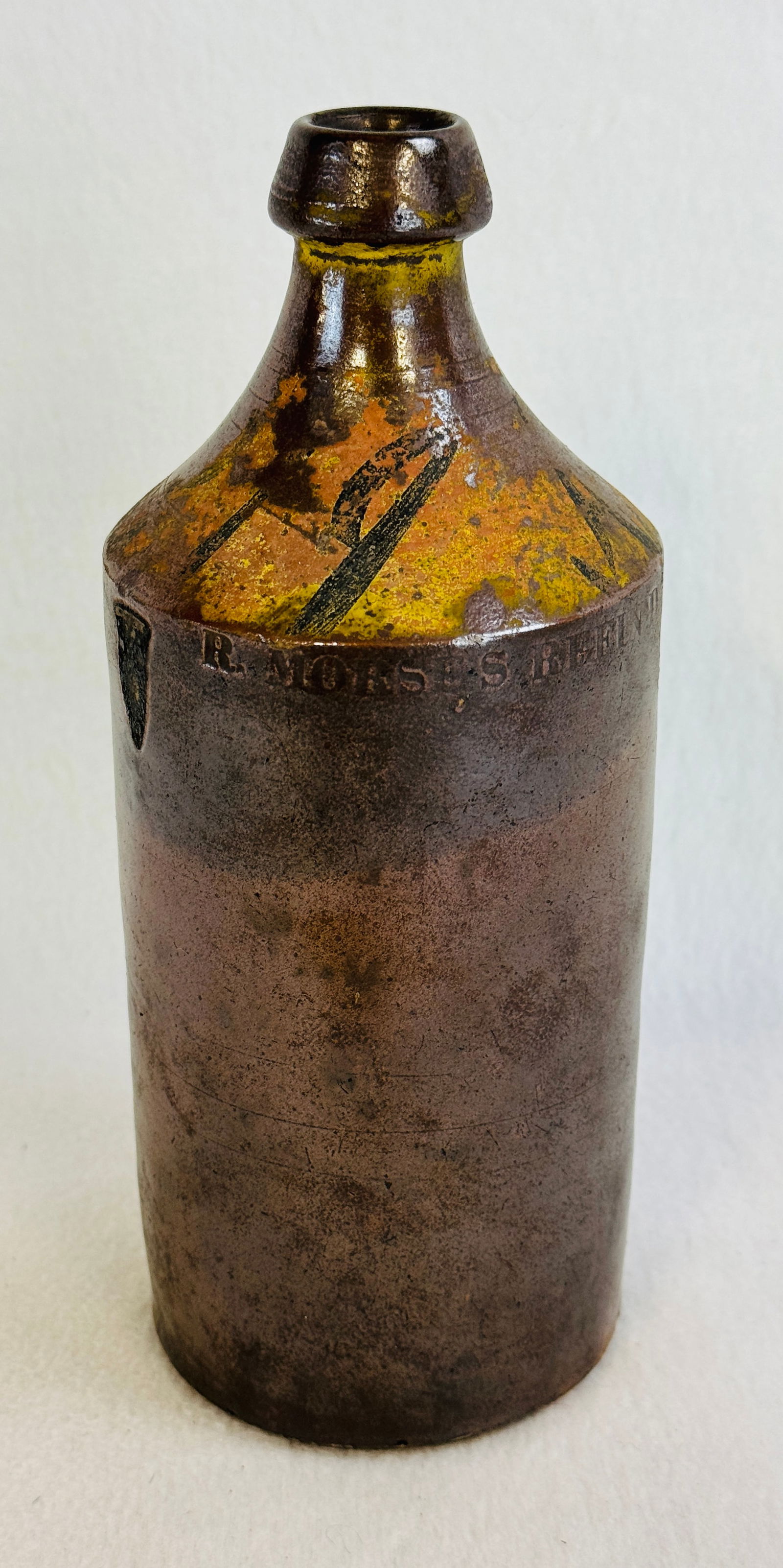 Rare R Morses Refin'd Root Beer Stoneware Bottle (1 of 12)