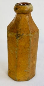 8 Sided Press Molded Stoneware Bottle
