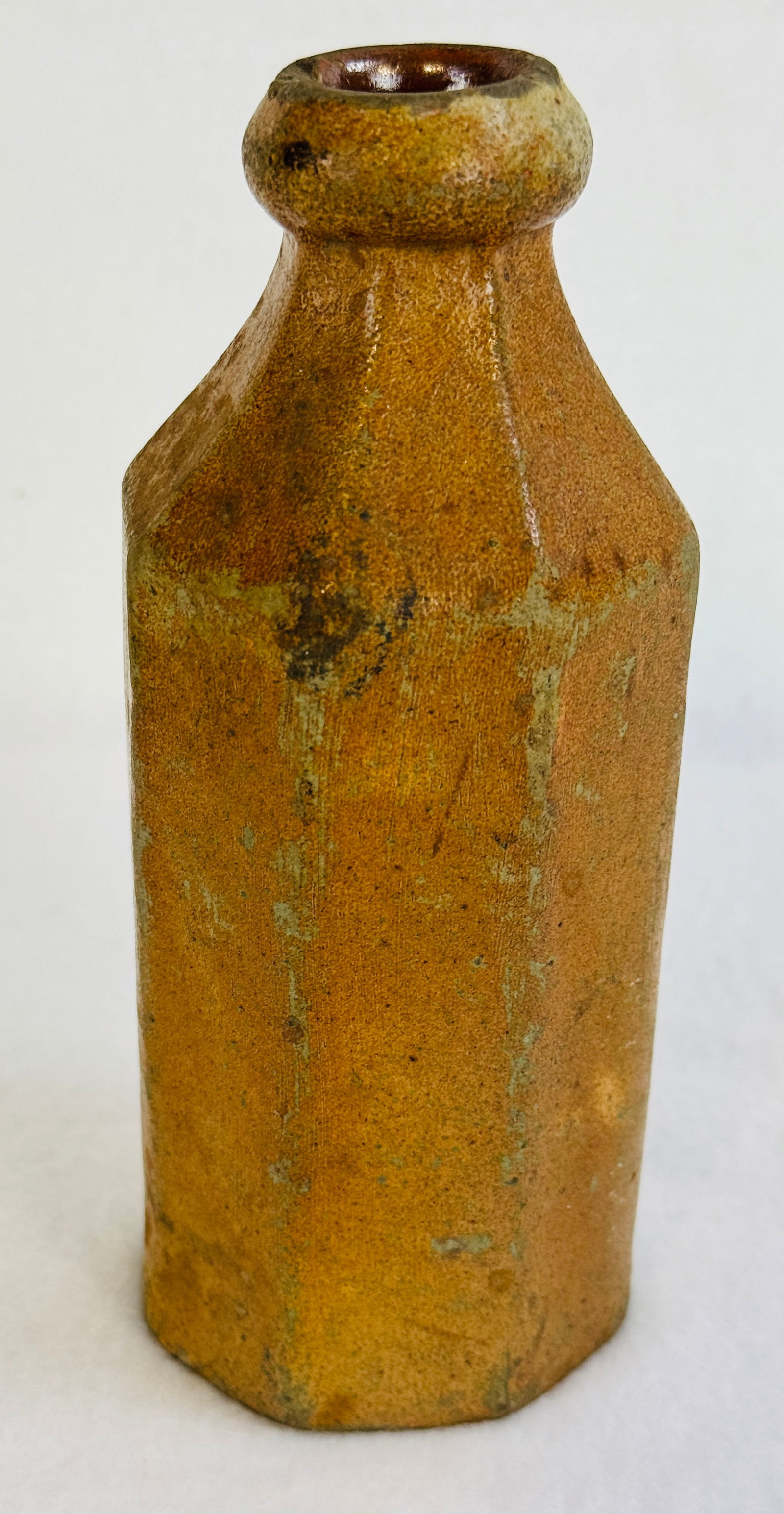 8 Sided Press Molded Stoneware Bottle (1 of 7)