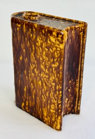 Rockingham Pottery Book Flask
