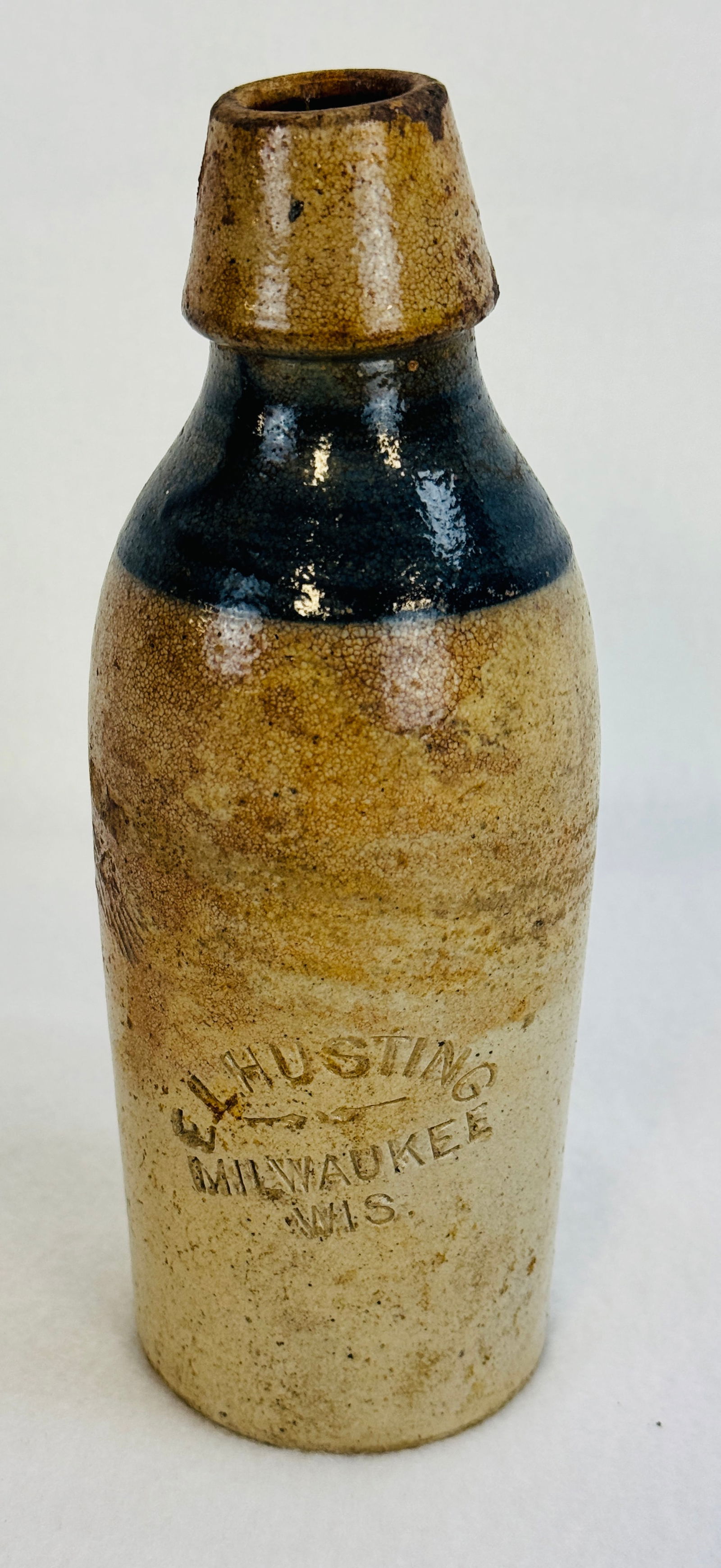 E L Husting Milwaukee Wis. Stoneware Bottle (1 of 7)