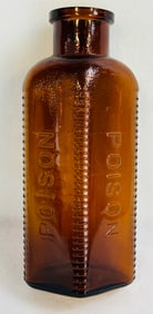 KV-1 Amber Poison Bottle 10 1/4"