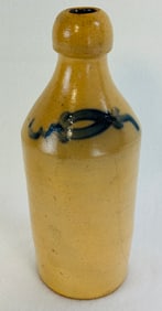 Rare Cobalt Decorated Stoneware Bottle