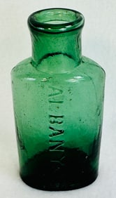 Medium Green Albany Blacking Bottle