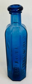 Cobalt C Heimstreet & Co / Troy N.Y. O.P. Bottle