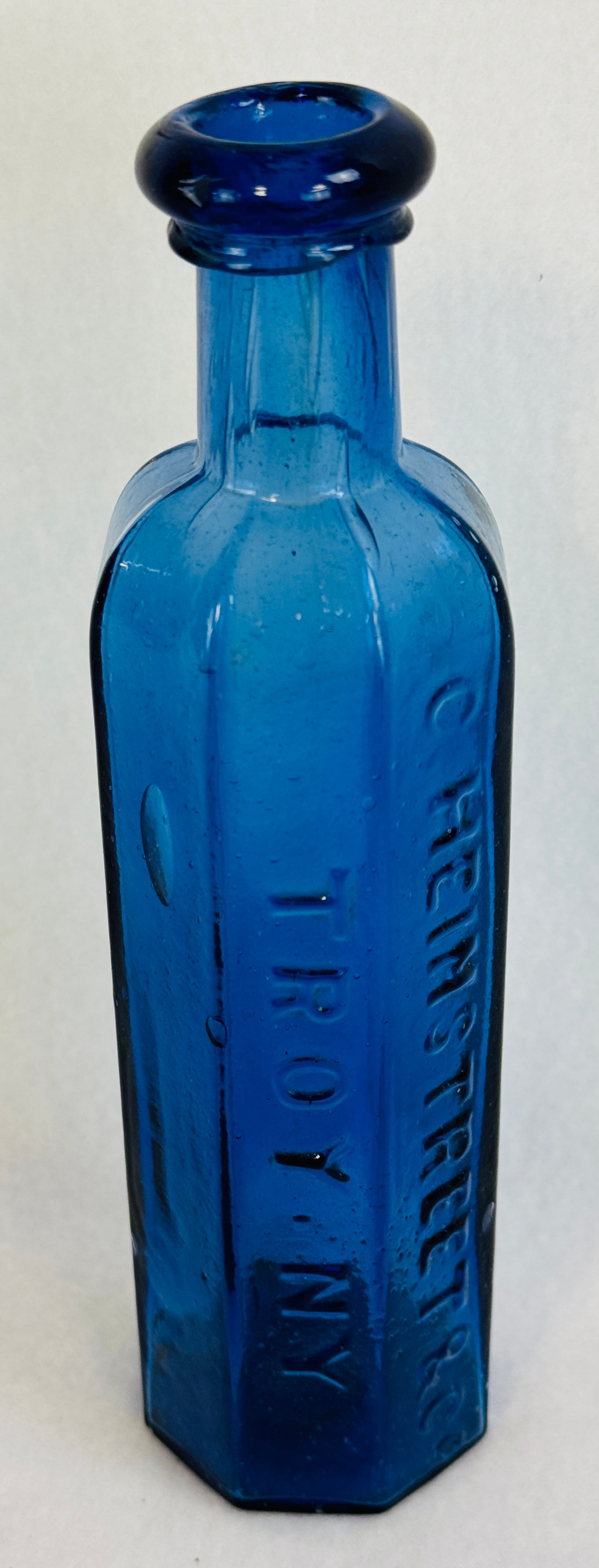 Cobalt C Heimstreet & Co / Troy N.Y. O.P. Bottle (1 of 7)