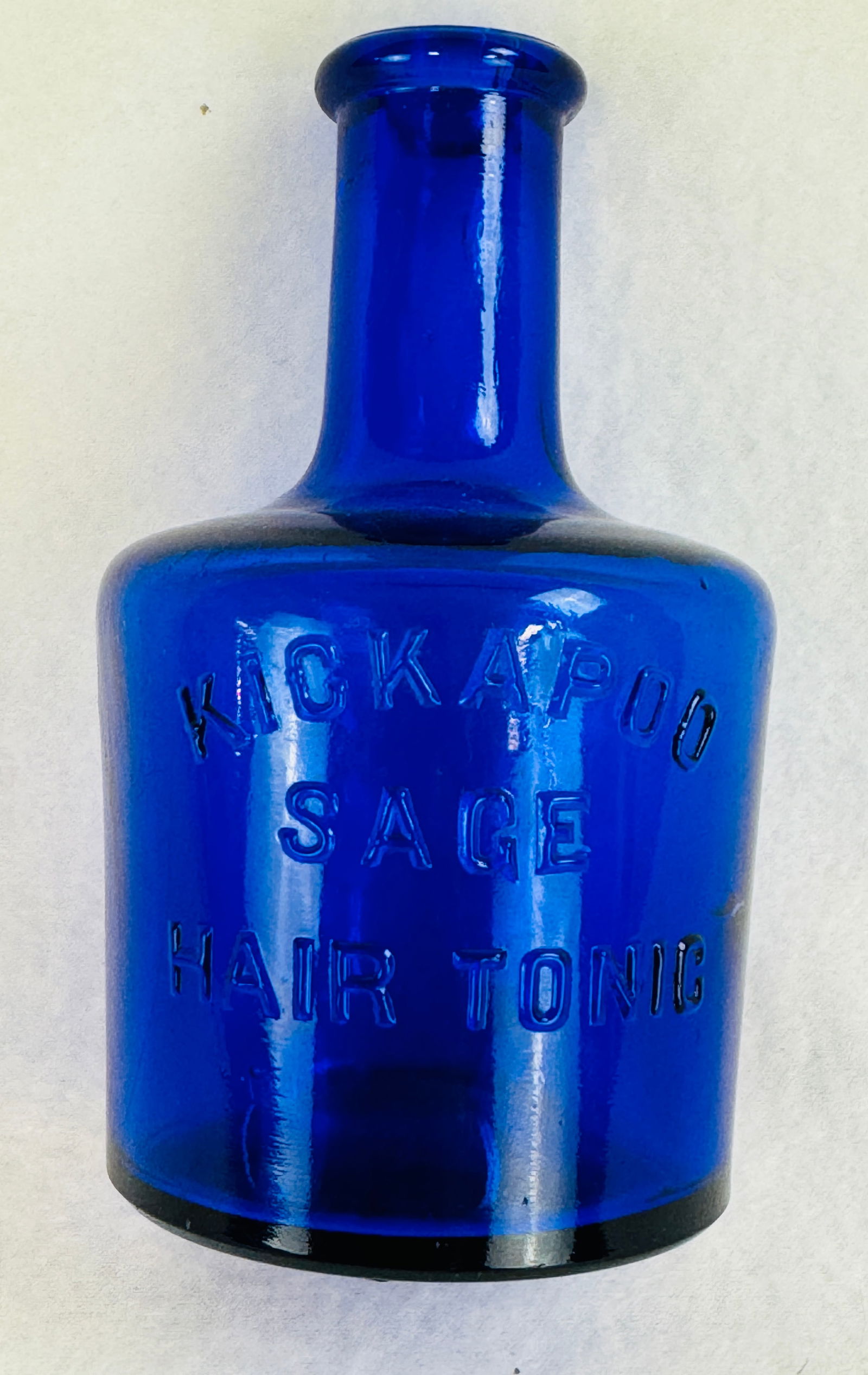 Cobalt Kickapoo Sage Hair Tonic Bottle (1 of 7)