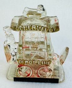Toonerville Trolley Glass Figural Candy Container