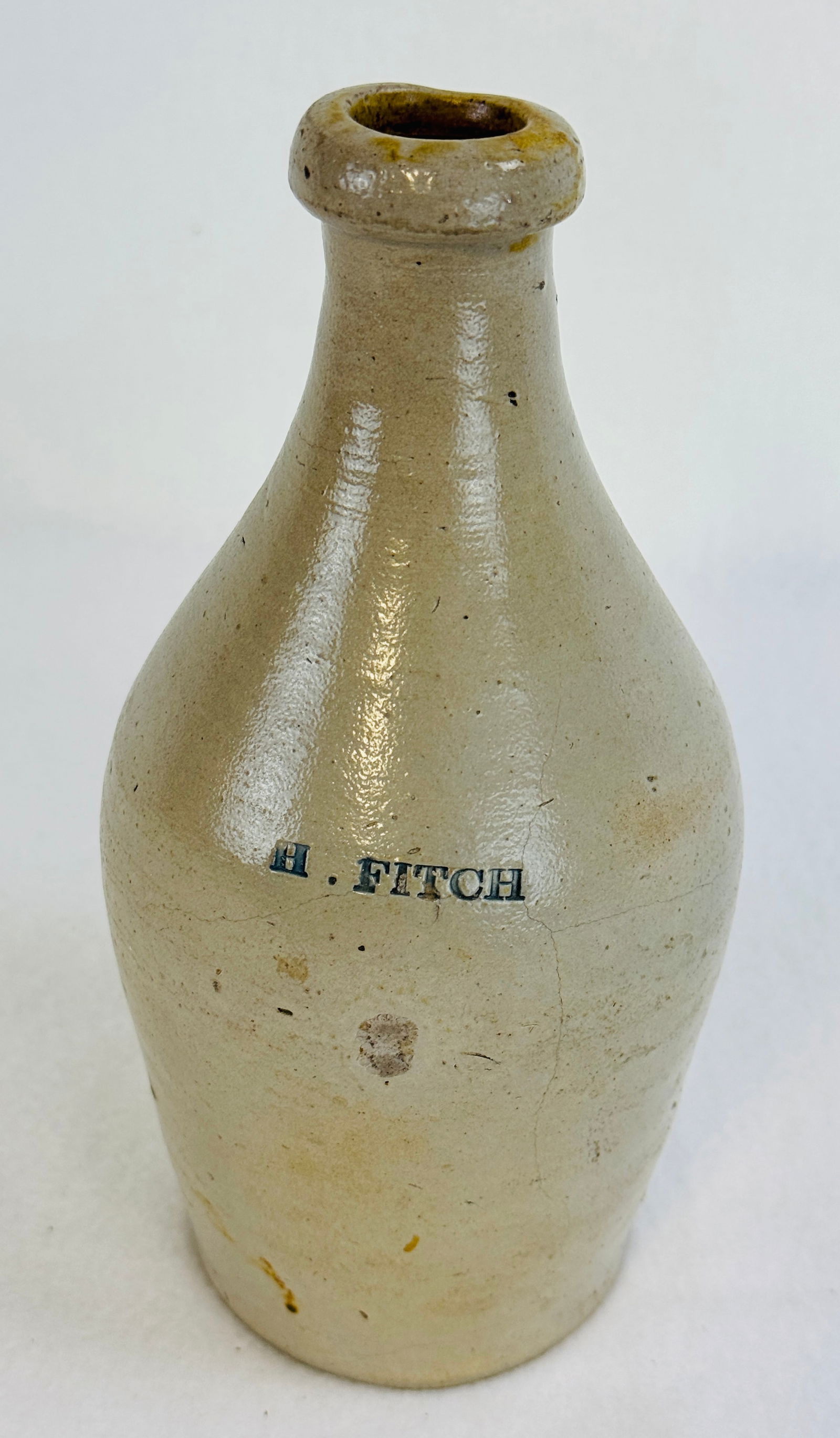 Early & Unusual Form H Fitch Stoneware Bottle (1 of 7)