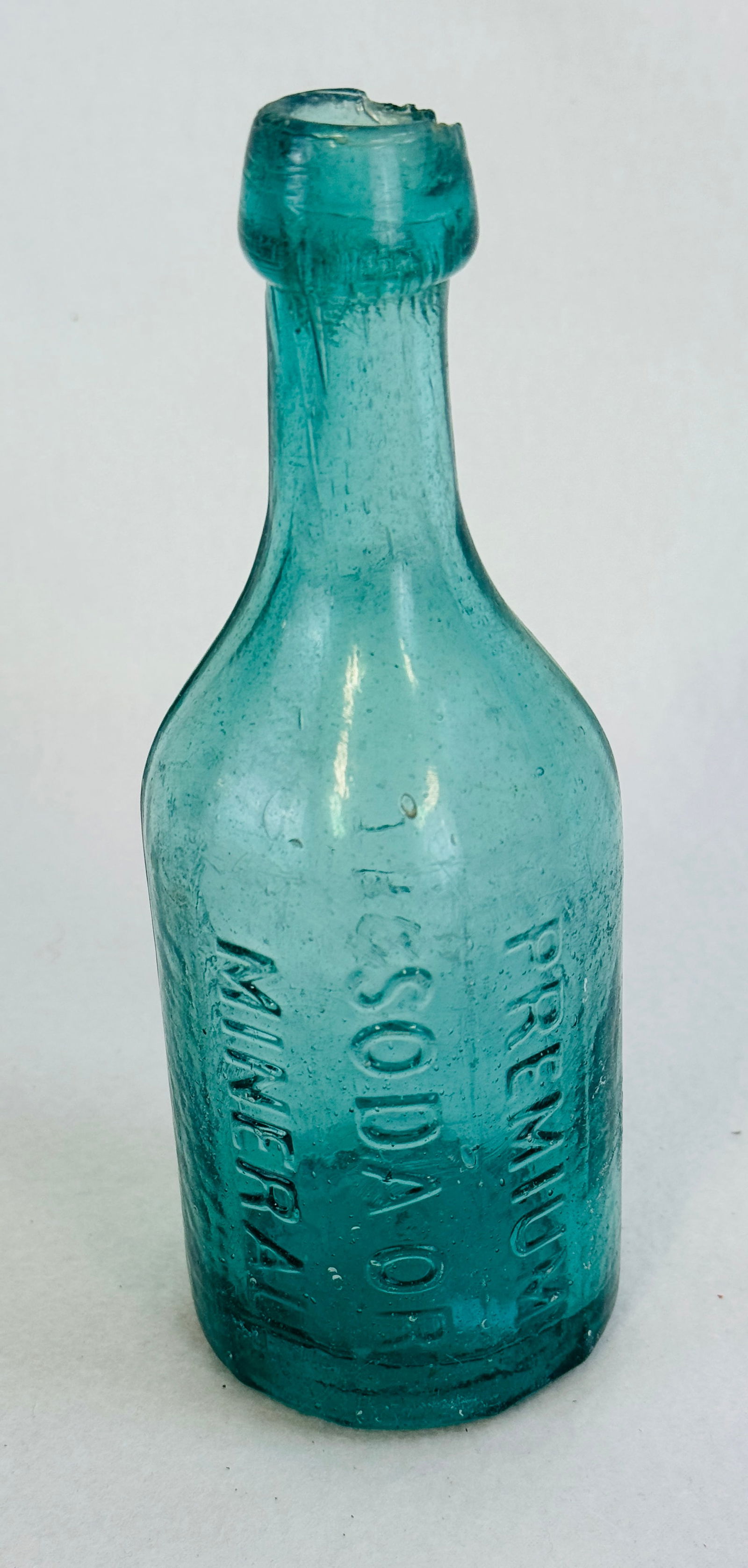 Lt Green J H V Troy NY Paneled GP Soda (1 of 9)