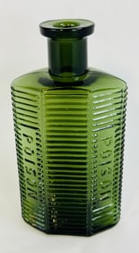 KI-2 Olive Green Poison Bottle 5 1/2"