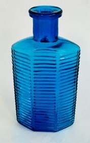 KI-2 Teal Blue Poison Bottle 5 1/8"