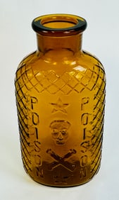 KO-1 Amber Poison Bottle 4 3/4"