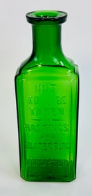 KR-63 Emerald Green 6 5/8" Hastings Poison Bottle