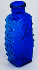 KU-8 Cobalt Coffin Poison With Skull & Crossbones 4 3/4"