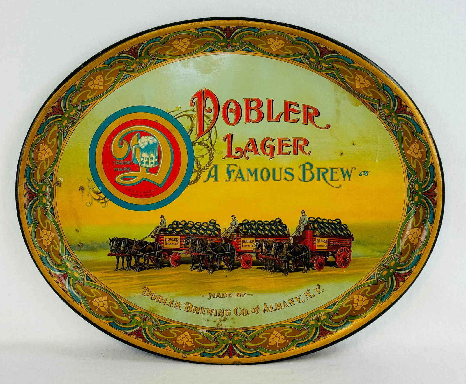 Pre-Prohibition Dobler Brewing Co Wagon Tray (1 of 6)