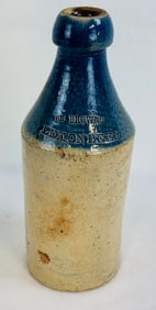 9 1/2" Dr Brown's Lemon Beer Stoneware Bottle