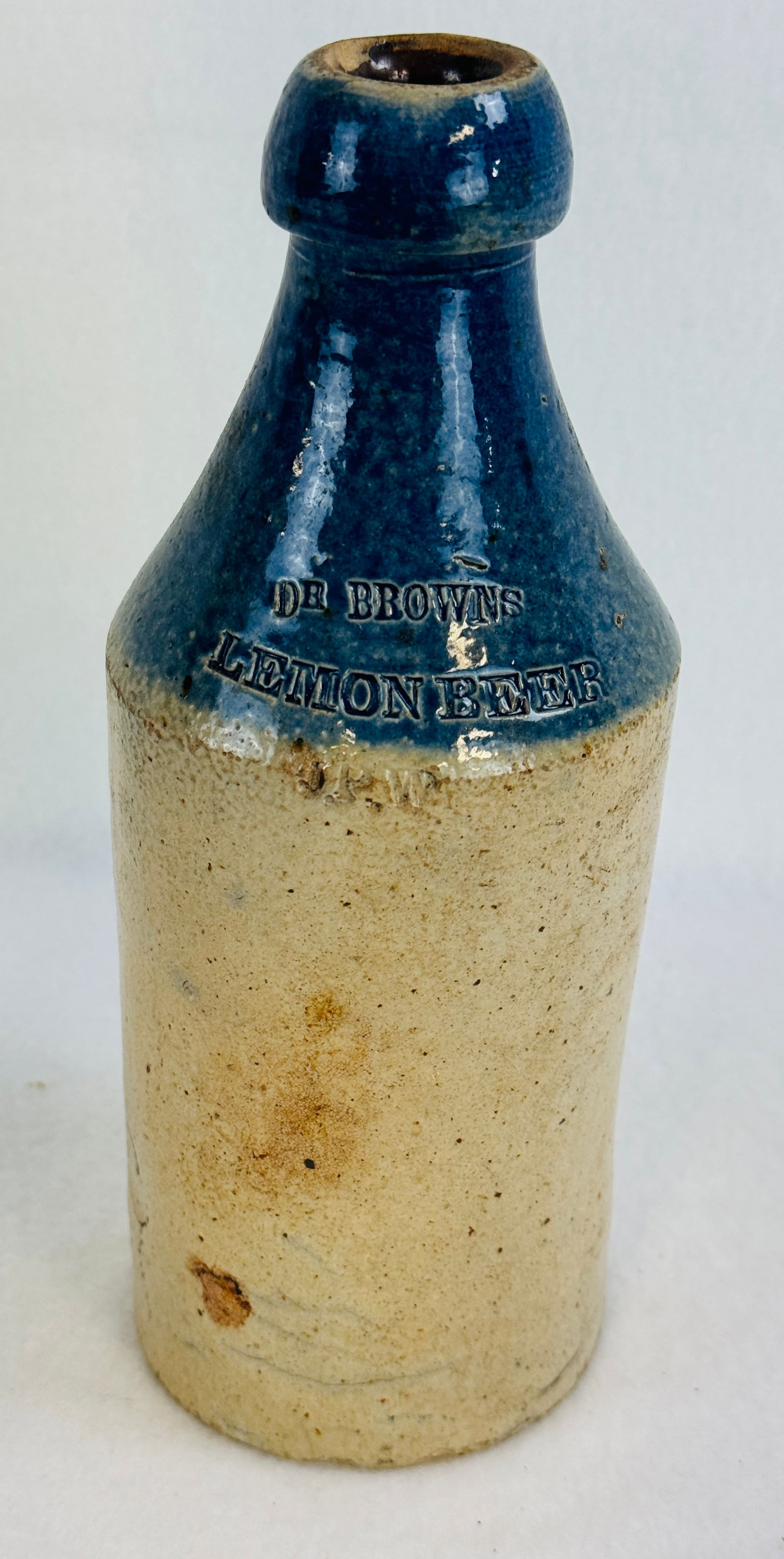 9 1/2" Dr Brown's Lemon Beer Stoneware Bottle (1 of 10)