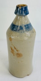 10 1/4" Tiffany & Allen Paterson NJ Stoneware Bottle