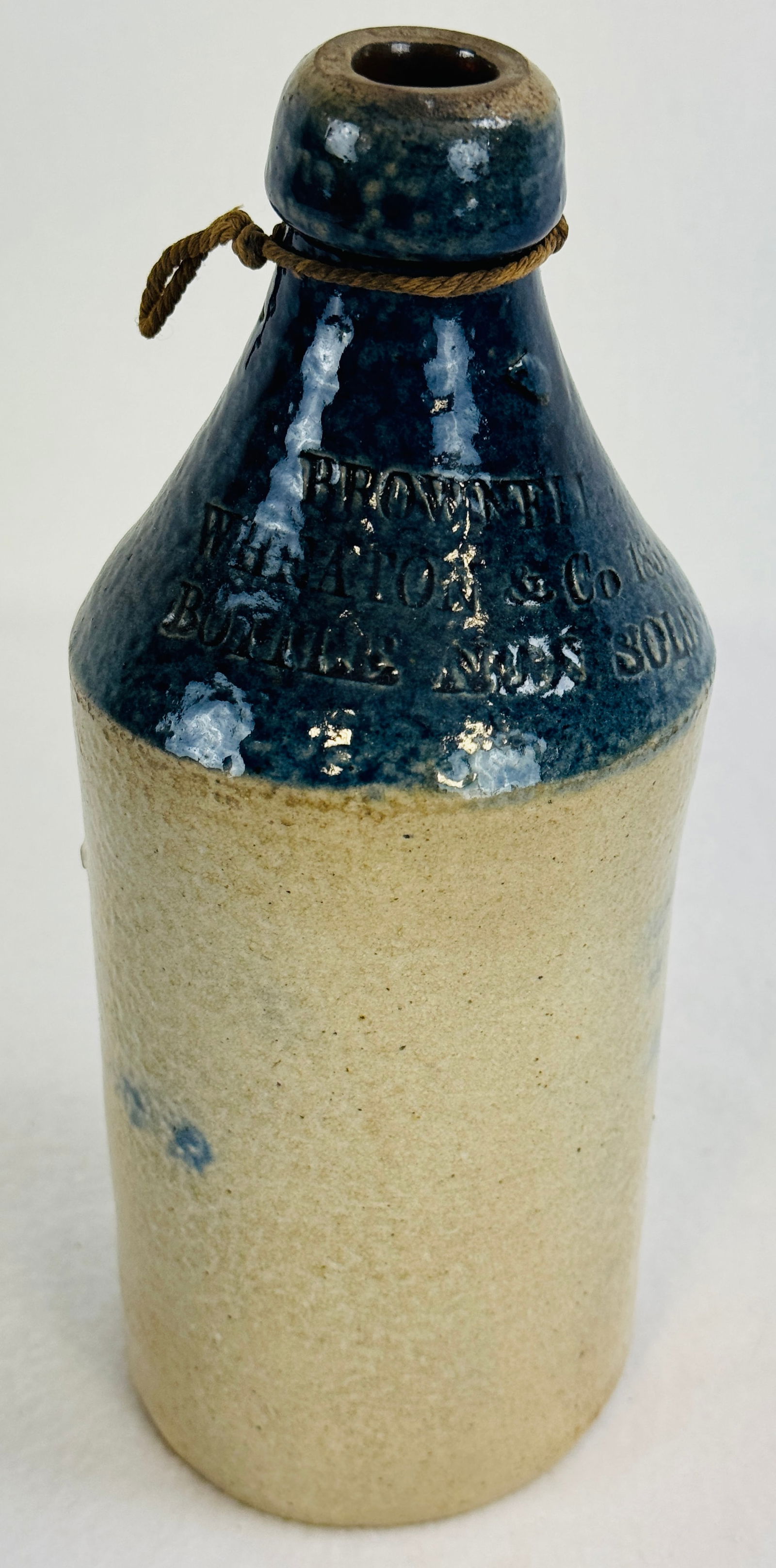 9 1/4 Brownell Wheaton & Co 1854 Stoneware Bottle (1 of 8)